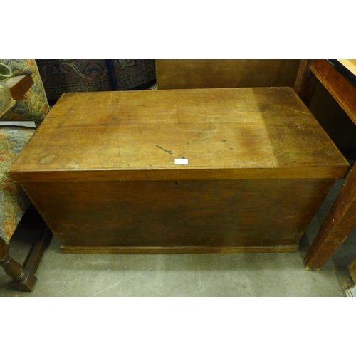 316 - An early 20th Century teak blanket box