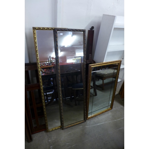 331 - Three gilt framed mirrors