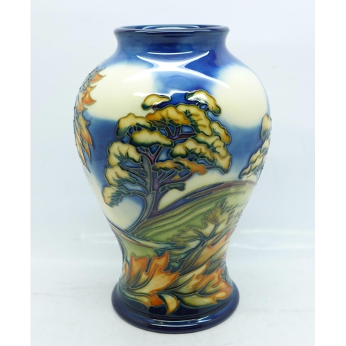 607 - A Moorcroft Wenlock limited edition vase, designed by Philip Gibson, dated 2001, numbered 156/200, 1... 