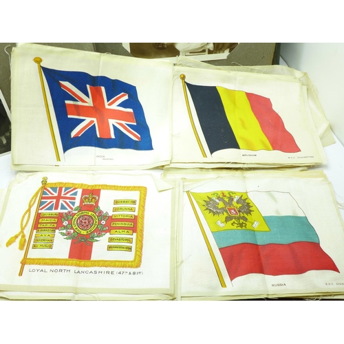 684 - A collection of oversized cigarette silks (75 BDV Flags of the World, 43 Famous People and Politicia... 