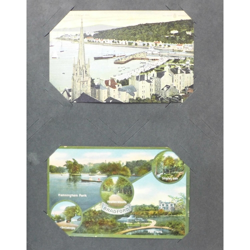 695 - Postcards:- vintage postcards in period album (91 cards)