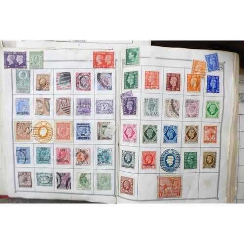 711 - Eight albums of stamps and a box of loose stamps