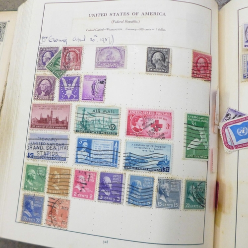 711 - Eight albums of stamps and a box of loose stamps