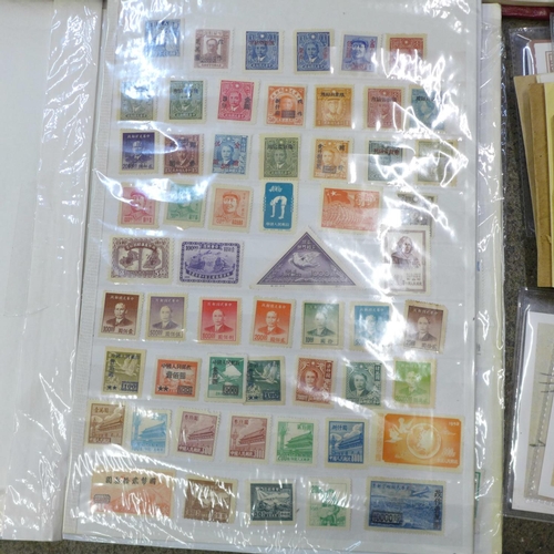 737 - Stamps:- Chinese stamps, First Day Covers, postal history, year packs, etc.