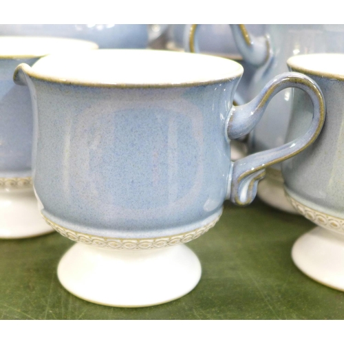 772 - A Denby Castile blue and white six setting tea set, thirty-nine pieces