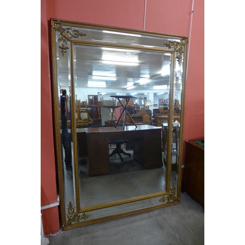 48 - A large French style gilt framed mirror, 194 x 136cms   (M24W202)   #