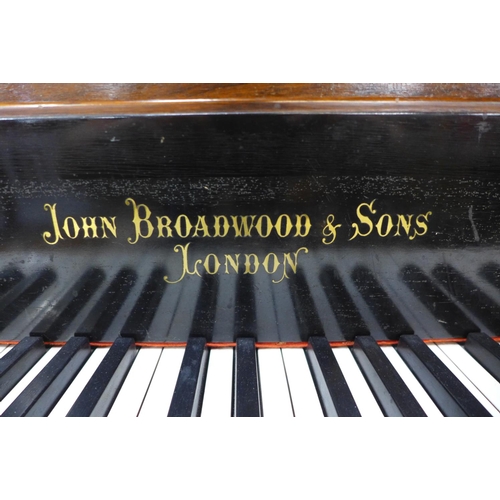 83 - A Victorian John Broadwood & Sons of London rosewood Baby Grand piano, 102cms h, 147cms w, 166cms l