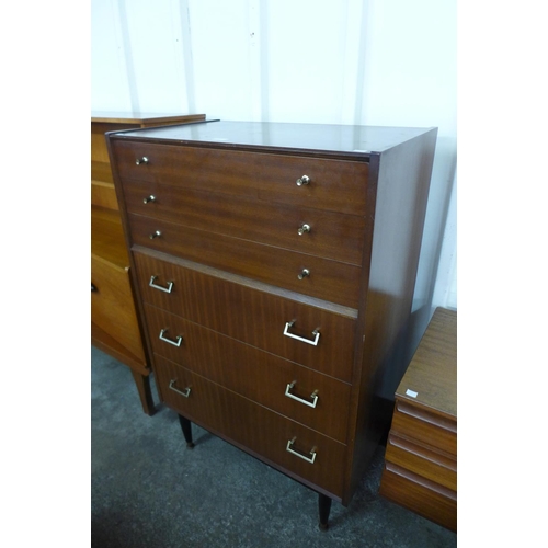 93 - A Nathan tola wood chest of drawers