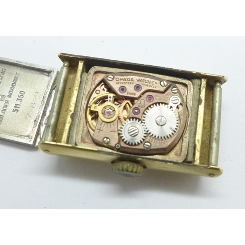 1013 - A lady's Omega De Ville wristwatch head