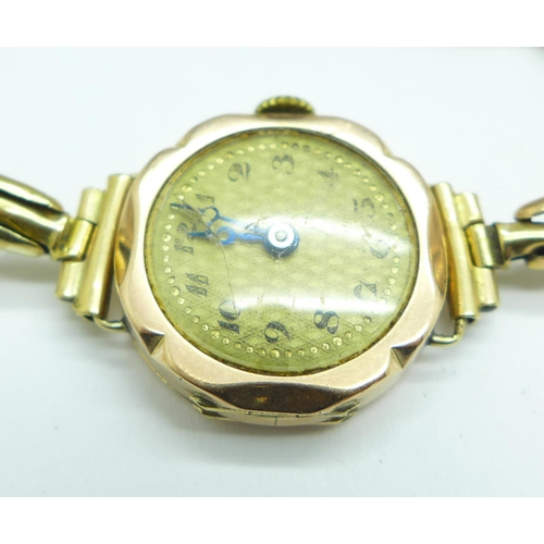 1030 - Two lady's wristwatches, 18ct gold and 9ct gold