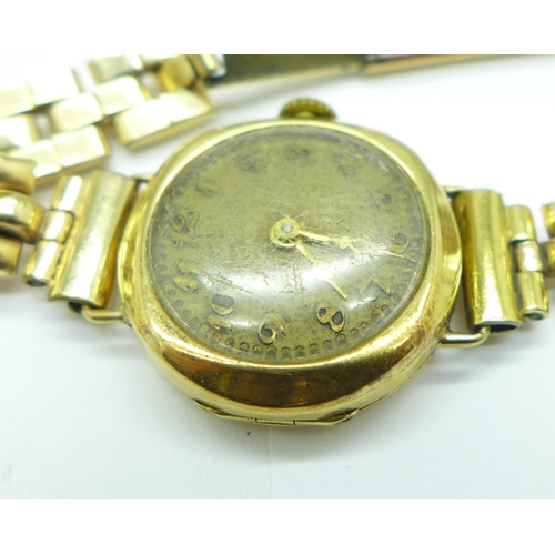 1030 - Two lady's wristwatches, 18ct gold and 9ct gold