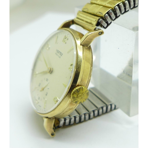 1031 - A Vertex Revue 9ct gold cased wristwatch