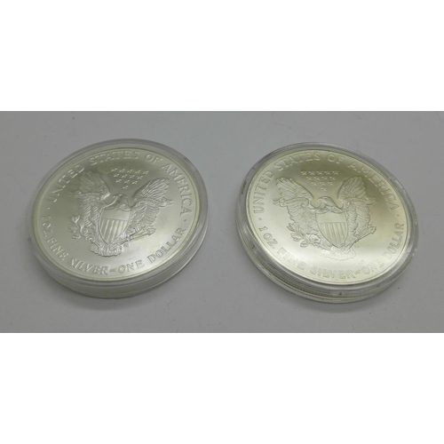 1042 - A 2006 and 2007 Liberty dollar coins