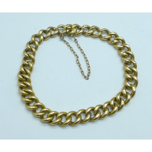 1088 - A yellow metal bracelet, 8.2g