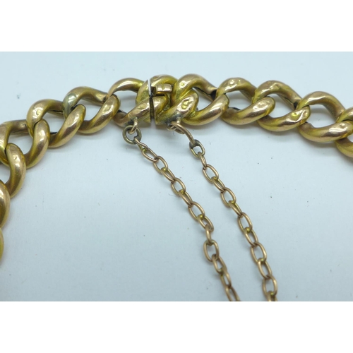 1088 - A yellow metal bracelet, 8.2g