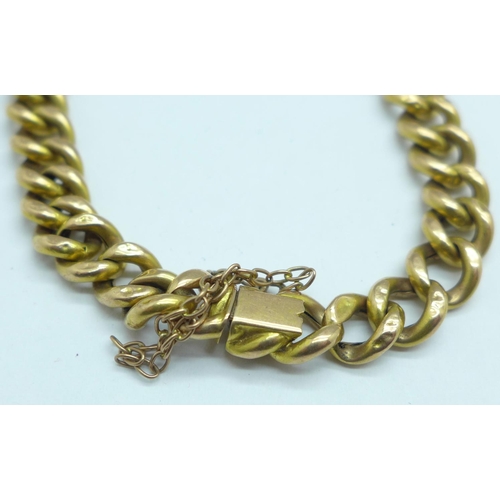 1088 - A yellow metal bracelet, 8.2g