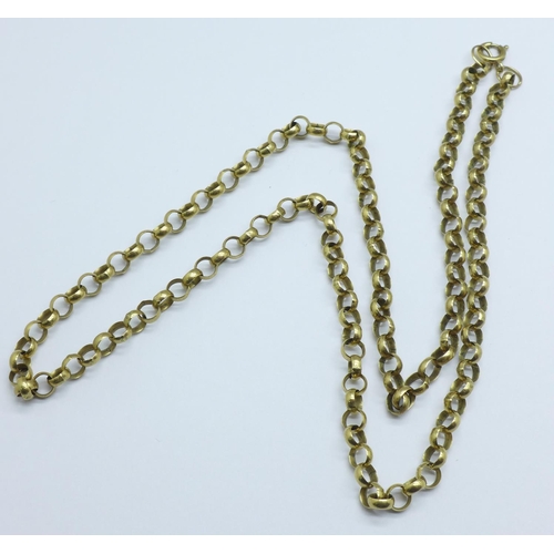 1096 - A 9ct gold belcher chain, 16.2g, 51cm