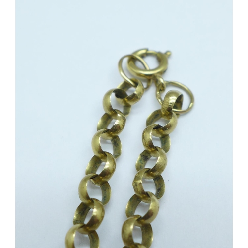 1096 - A 9ct gold belcher chain, 16.2g, 51cm