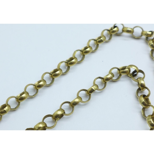 1096 - A 9ct gold belcher chain, 16.2g, 51cm