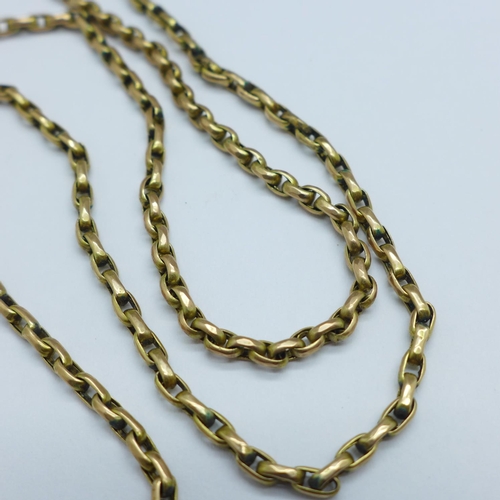 1097 - A 9ct gold chain, 7.3g, 53cm