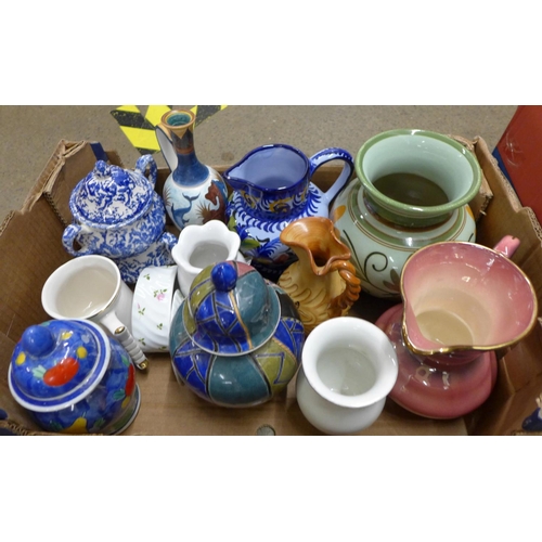 1197 - Two boxes of assorted glass and china including Maling and Denby **PLEASE NOTE THIS LOT IS NOT ELIGI... 