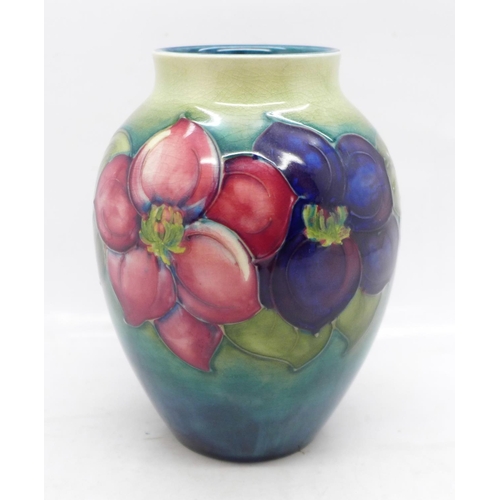 602 - A Walter Moorcroft Clematis vase, circa 1950's, 13cm