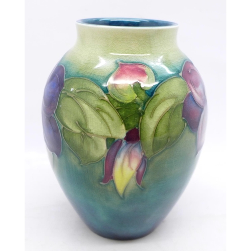 602 - A Walter Moorcroft Clematis vase, circa 1950's, 13cm