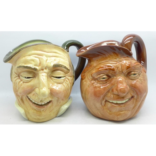 607 - Two Royal Doulton water jugs, John Barleycorn and Farmer John