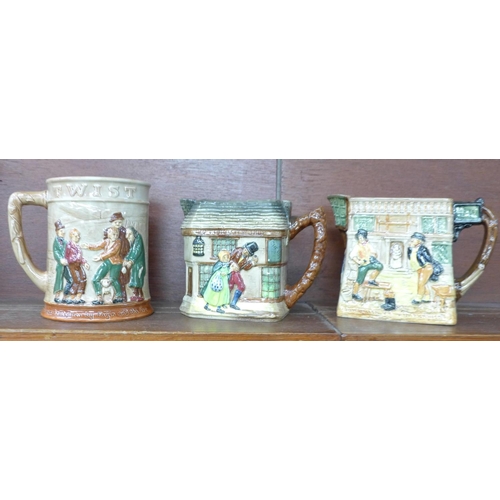 616 - Two Royal Doulton water jugs and a Royal Doulton tankard