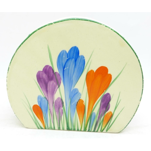 620 - A Clarice Cliff Bizarre Crocus vase, 9.5cm