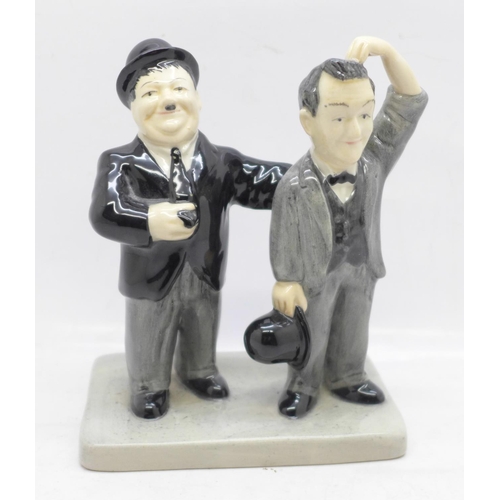 641 - A Manor Limited Editions figure of Laurel and Hardy, no. 123 of 250