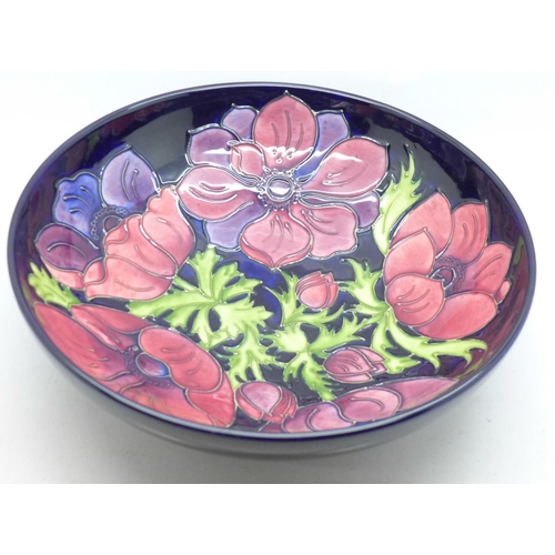 660 - A Moorcroft Peony fruit bowl, 26.5cm, boxed