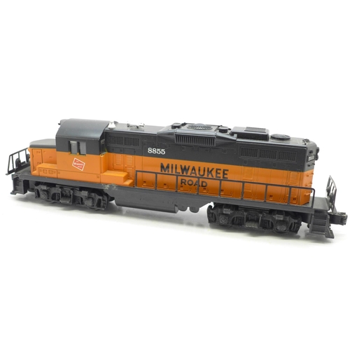 664 - A Lionel Milwaukee Road 0 gauge locomotive, number 8855