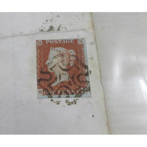 691 - Stamps:- postal social history in two files with forty items of postally used printed forms, etc., c... 