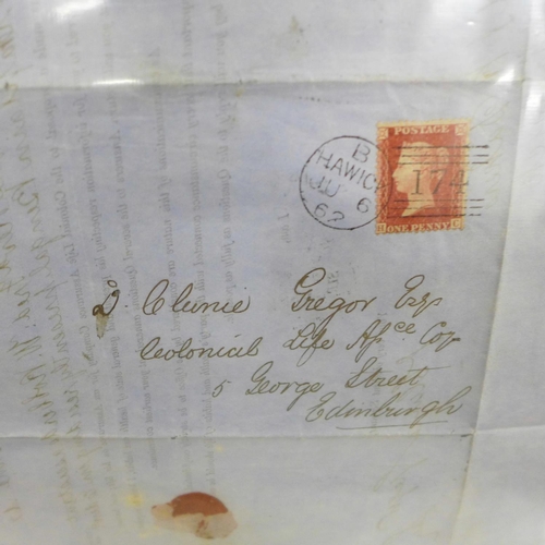 691 - Stamps:- postal social history in two files with forty items of postally used printed forms, etc., c... 