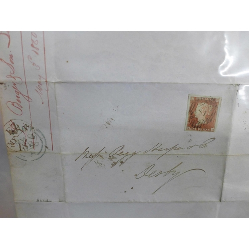 691 - Stamps:- postal social history in two files with forty items of postally used printed forms, etc., c... 