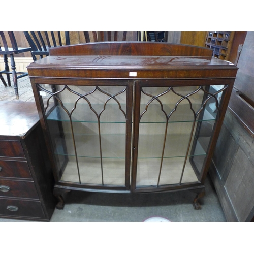 229 - A mahogany two door display cabinet