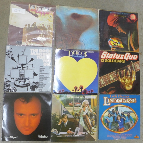 693 - A collection of LP records including Led Zeppelin 588 198 plum label, Pink Floyd Meddle and others, ... 