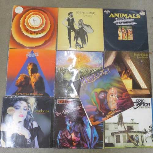 693 - A collection of LP records including Led Zeppelin 588 198 plum label, Pink Floyd Meddle and others, ... 