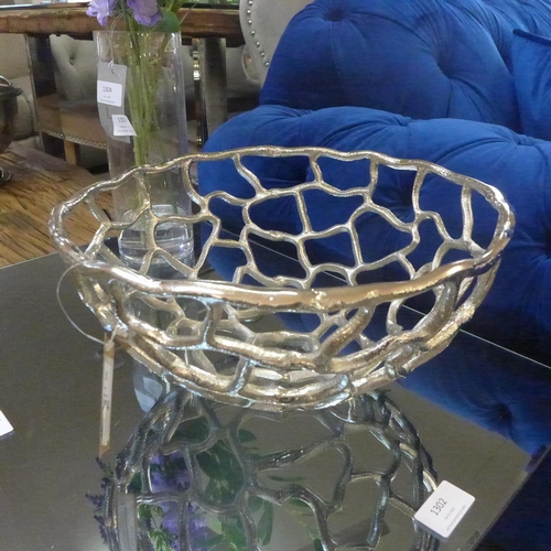 1322 - An Ohlson silver perforated coral inspired bowl (2066312)   #