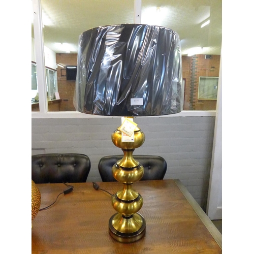 1328 - A Santiago bronze lamp with black velvet shade (2070342)   #