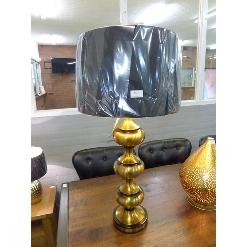 1329 - A Santiago bronze lamp with black velvet shade (2070342)   #