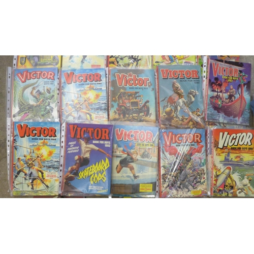 737 - A collection of Victor annuals, from 1960's to 1990's