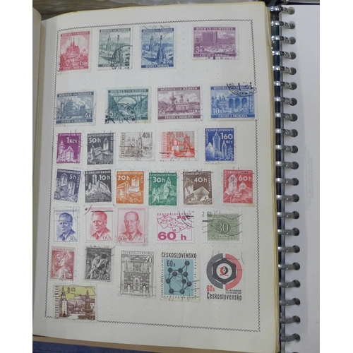 741 - Eight albums of stamps including British, worldwide and first day covers