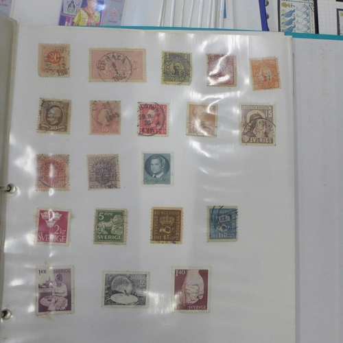 741 - Eight albums of stamps including British, worldwide and first day covers