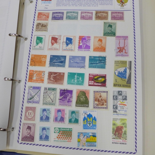 741 - Eight albums of stamps including British, worldwide and first day covers