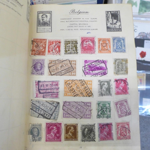 751 - Stamps:- box of stamps in albums, on cover, etc.