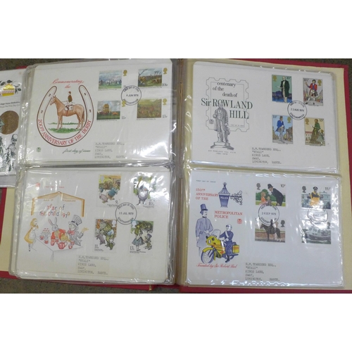 753 - A collection of First Day Covers, 1974 Five Engines to 1980 Christmas, some with special handstamps,... 