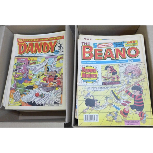 766 - Two boxes of Beano & Dandy comics, 1992 to 2000