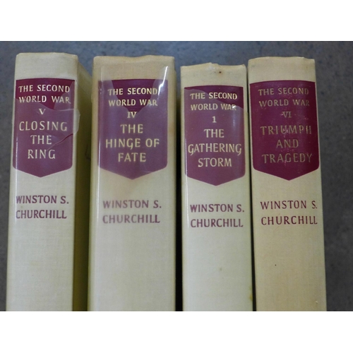 776 - A collection of Winston Churchill related books including six volumes of The Second World War